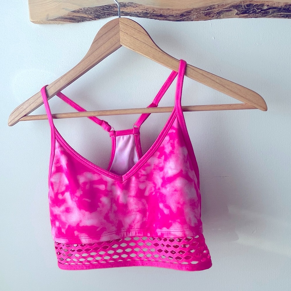 Tie Dye, hot pink, PINK sports bra